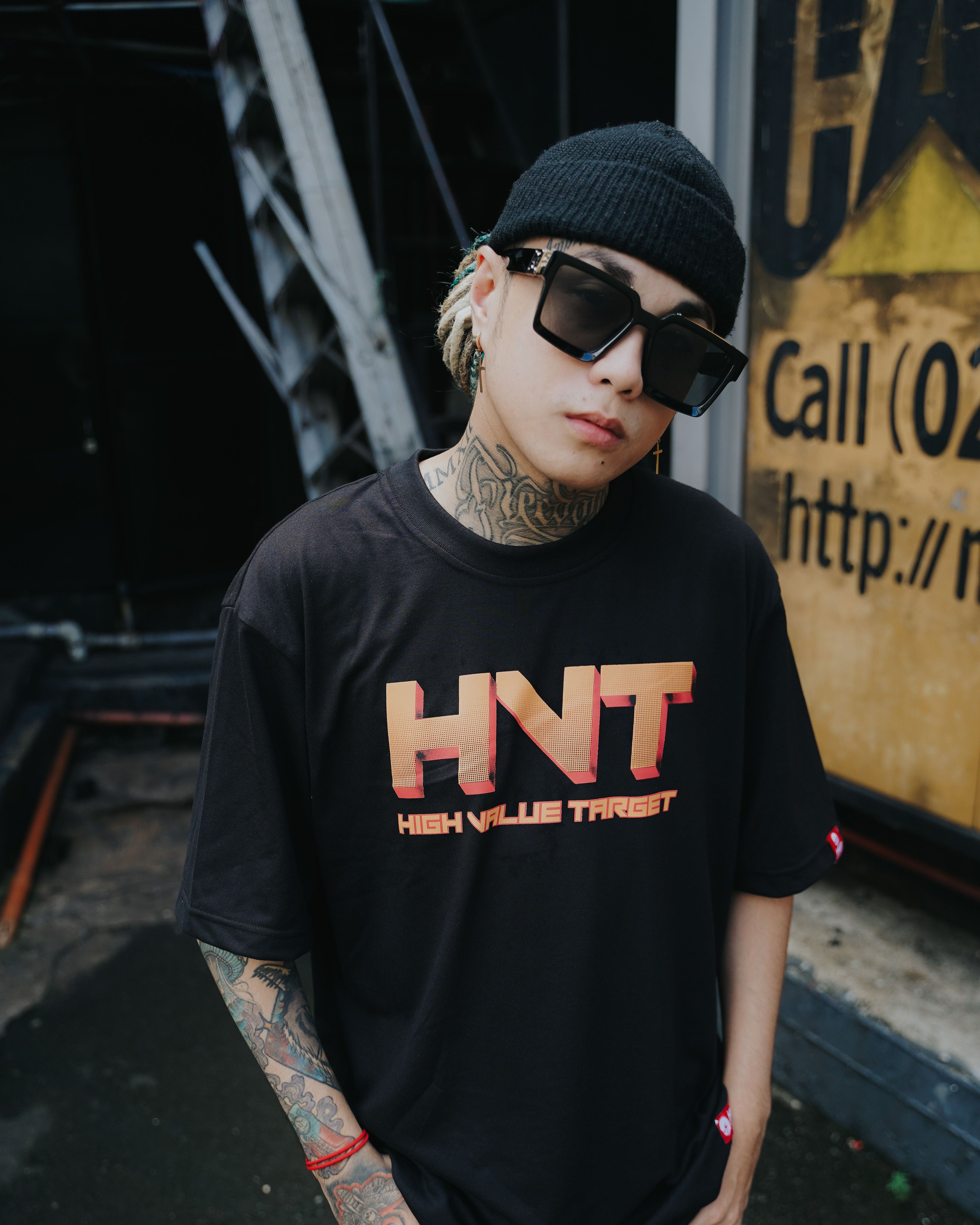 HIGH VALUE TARGET "CHEERS FOR VICTORY " GHOST FIGHTER (BLACK) CVC PURE Cotton T-Shirt - UNISEX