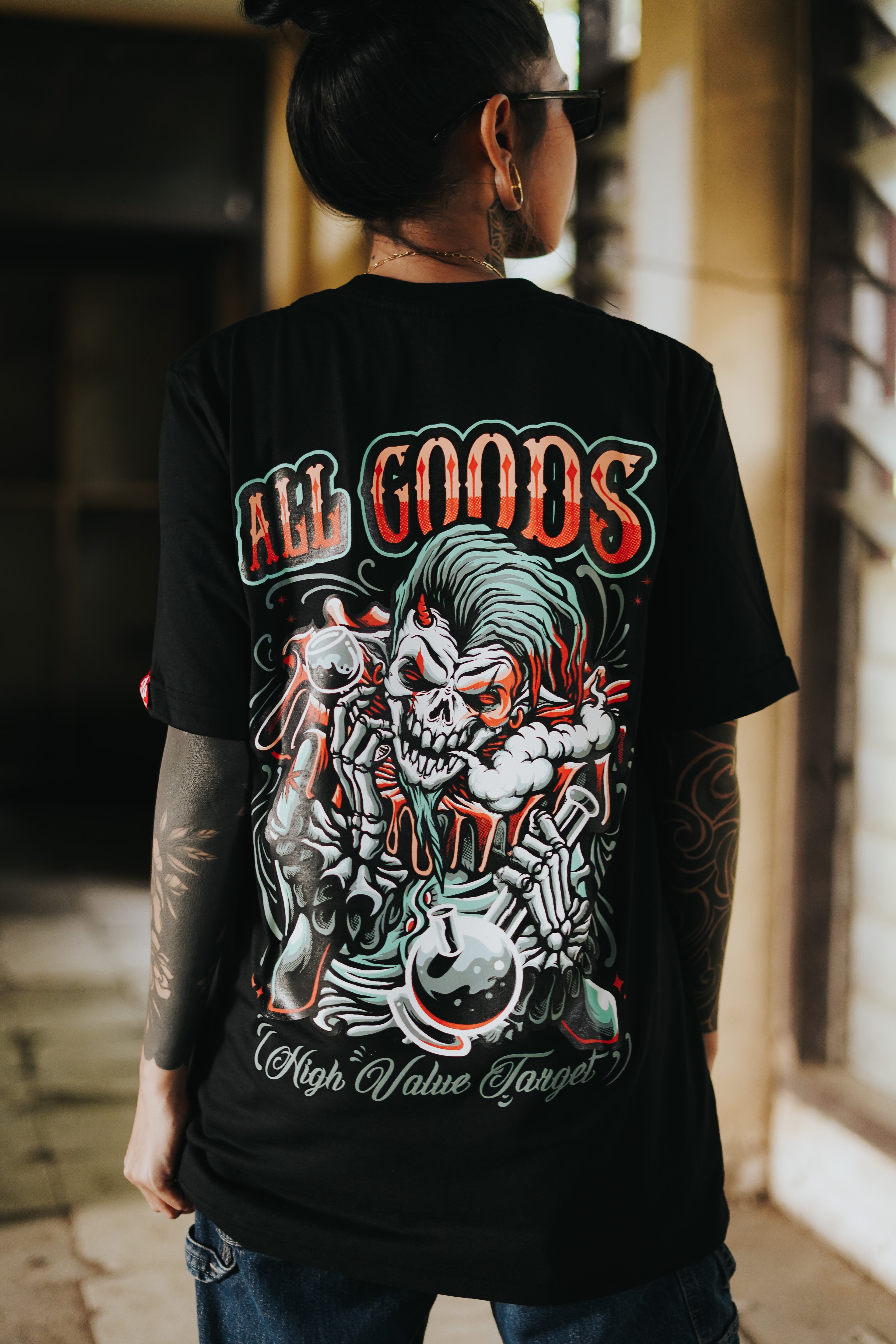 HIGH VALUE TARGET ALL GOODS (BLACK) 100% Cotton T-Shirt