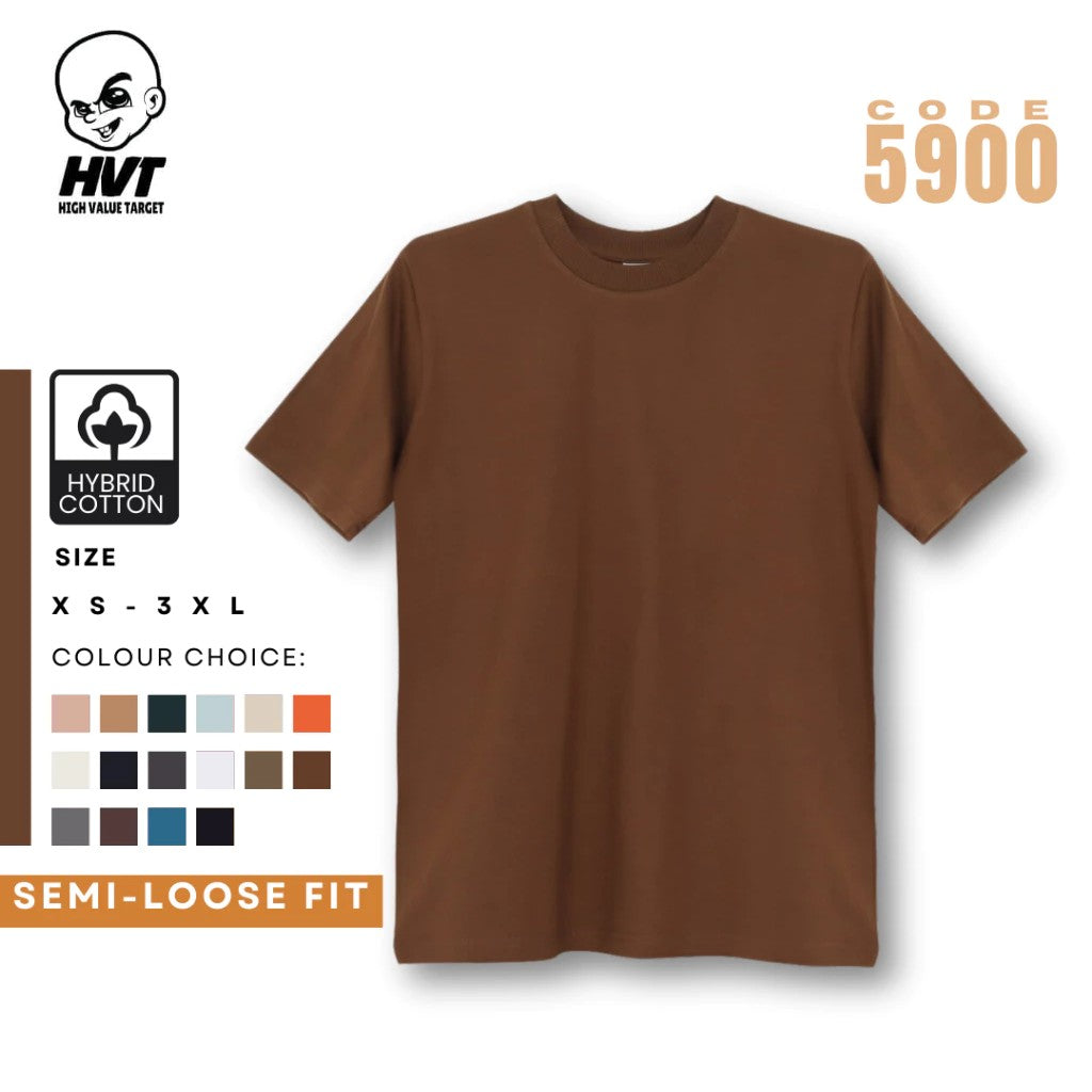 ELK - HVT Premium Quality Oversized Plain Crewneck T-shirts - Unisex Heavy Hybrid Soft Cotton Shirts - Menswear and women Casual Tshirt
