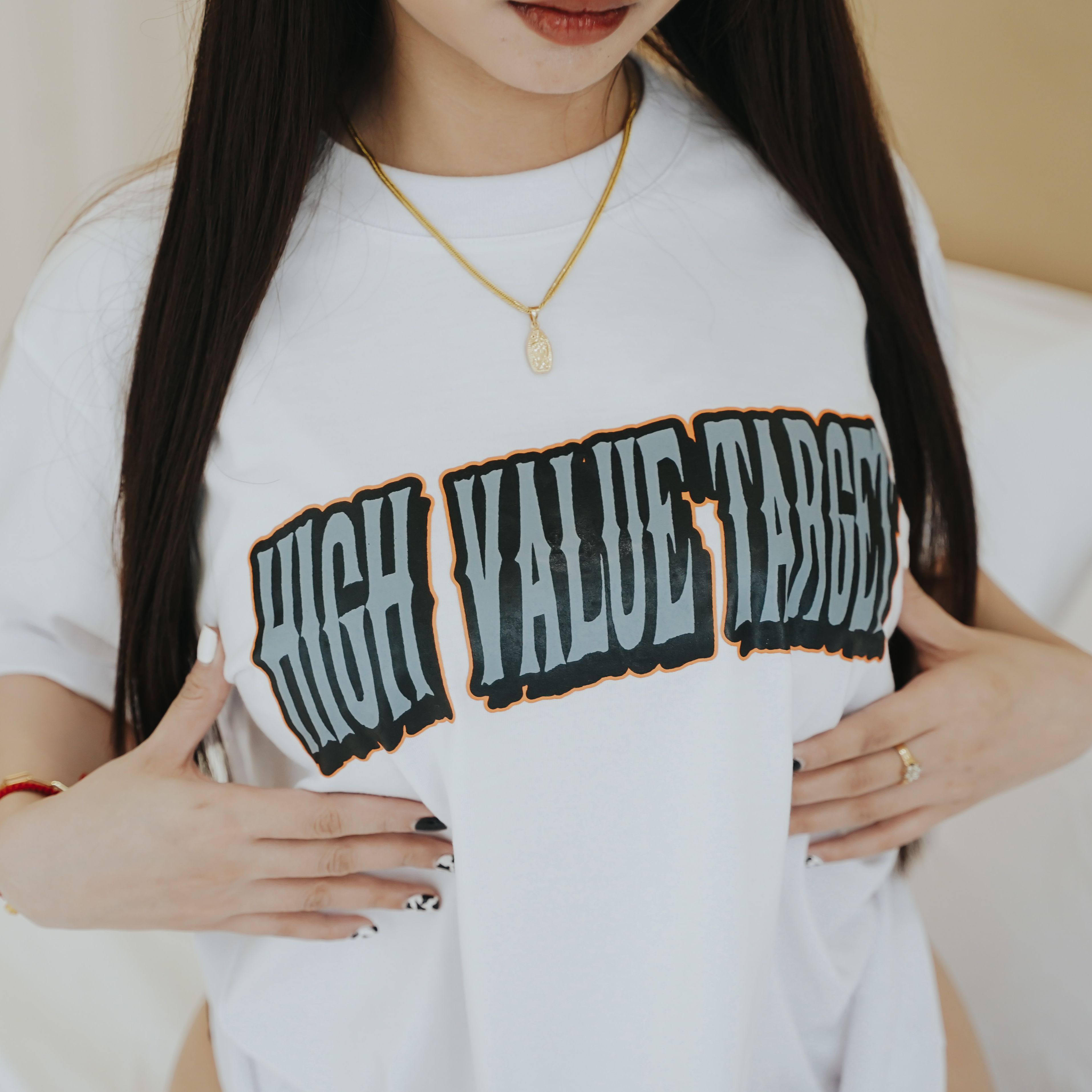 HIGH VALUE TARGET "HATERS GONNA HATE" WHITE CVC COTTON UNISEX T-SHIRT