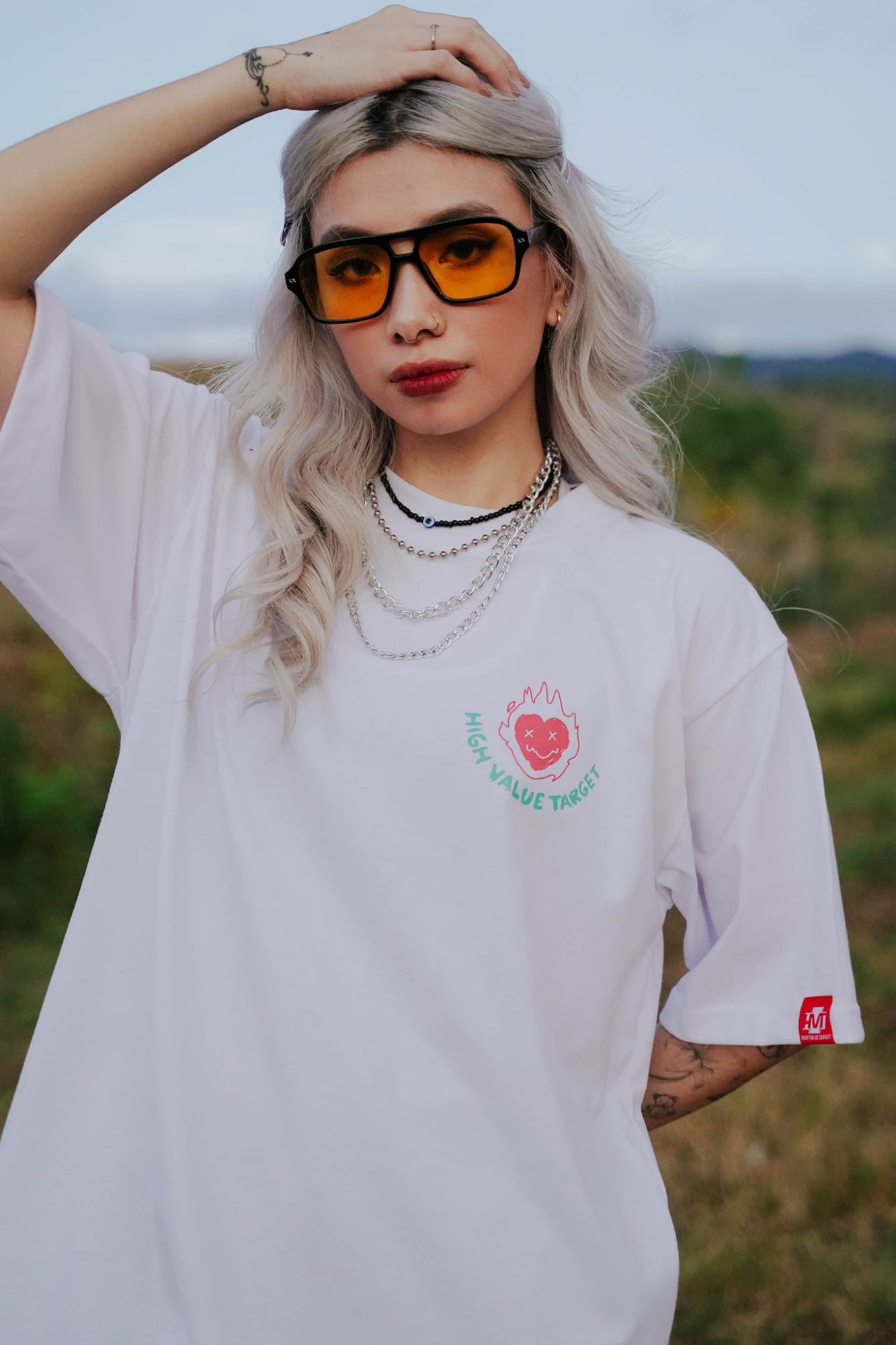 HIGH VALUE TARGET "HOLY SHEEP!" WHITE CVC Cotton Unisex T-Shirt