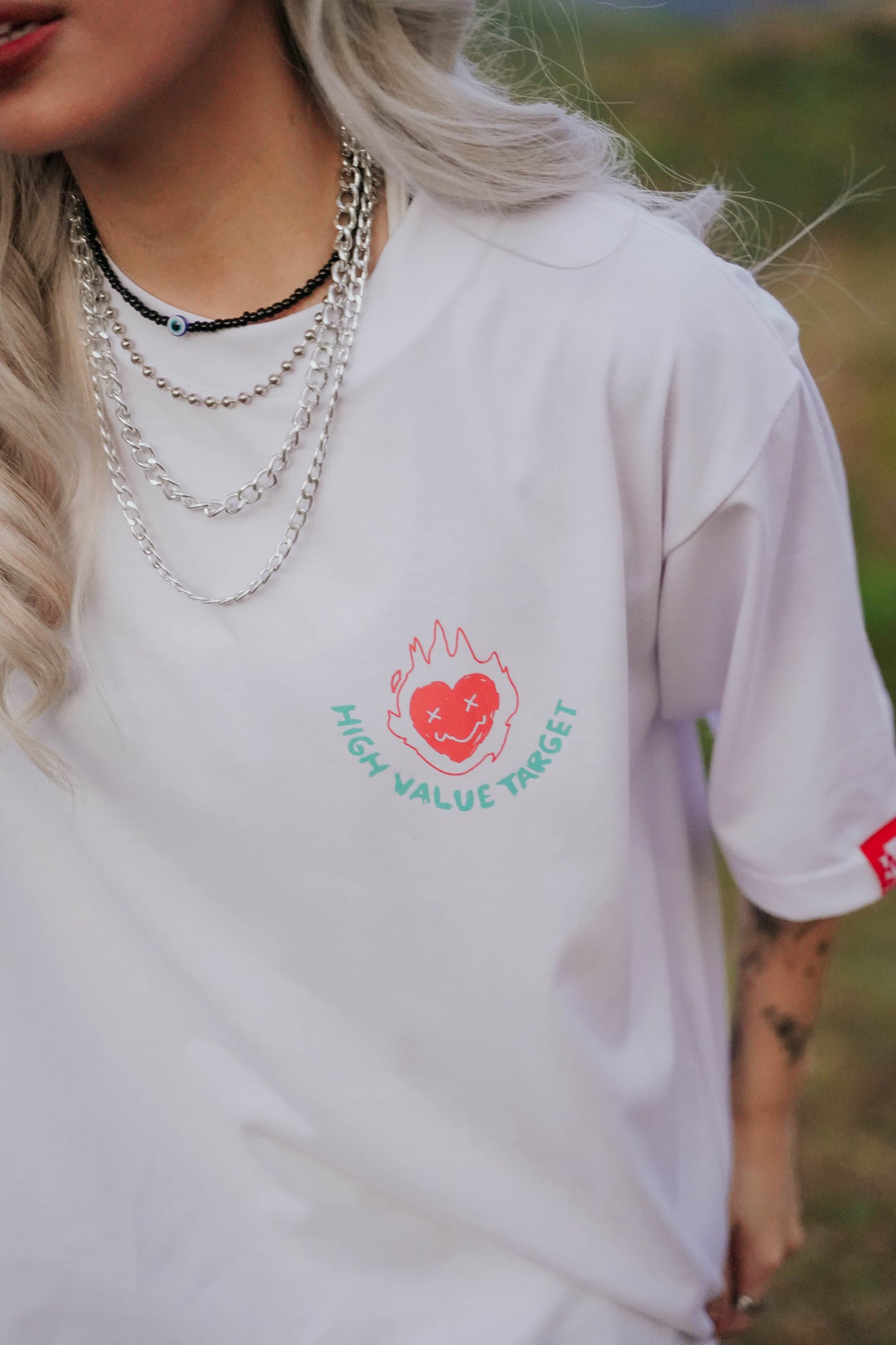 HIGH VALUE TARGET "HOLY SHEEP!" WHITE CVC Cotton Unisex T-Shirt