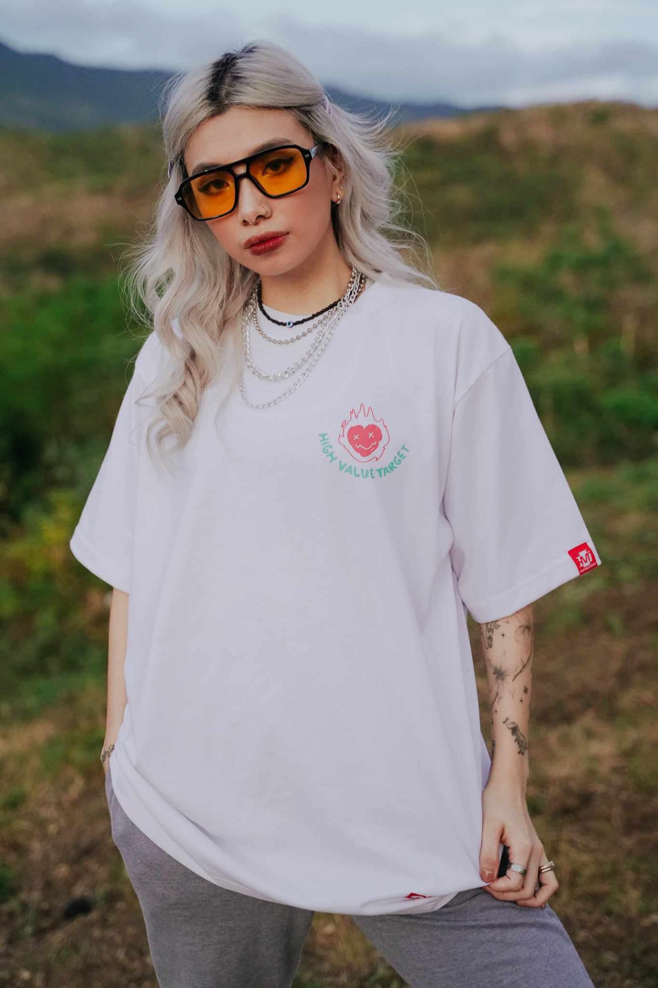 HIGH VALUE TARGET "HOLY SHEEP!" WHITE CVC Cotton Unisex T-Shirt