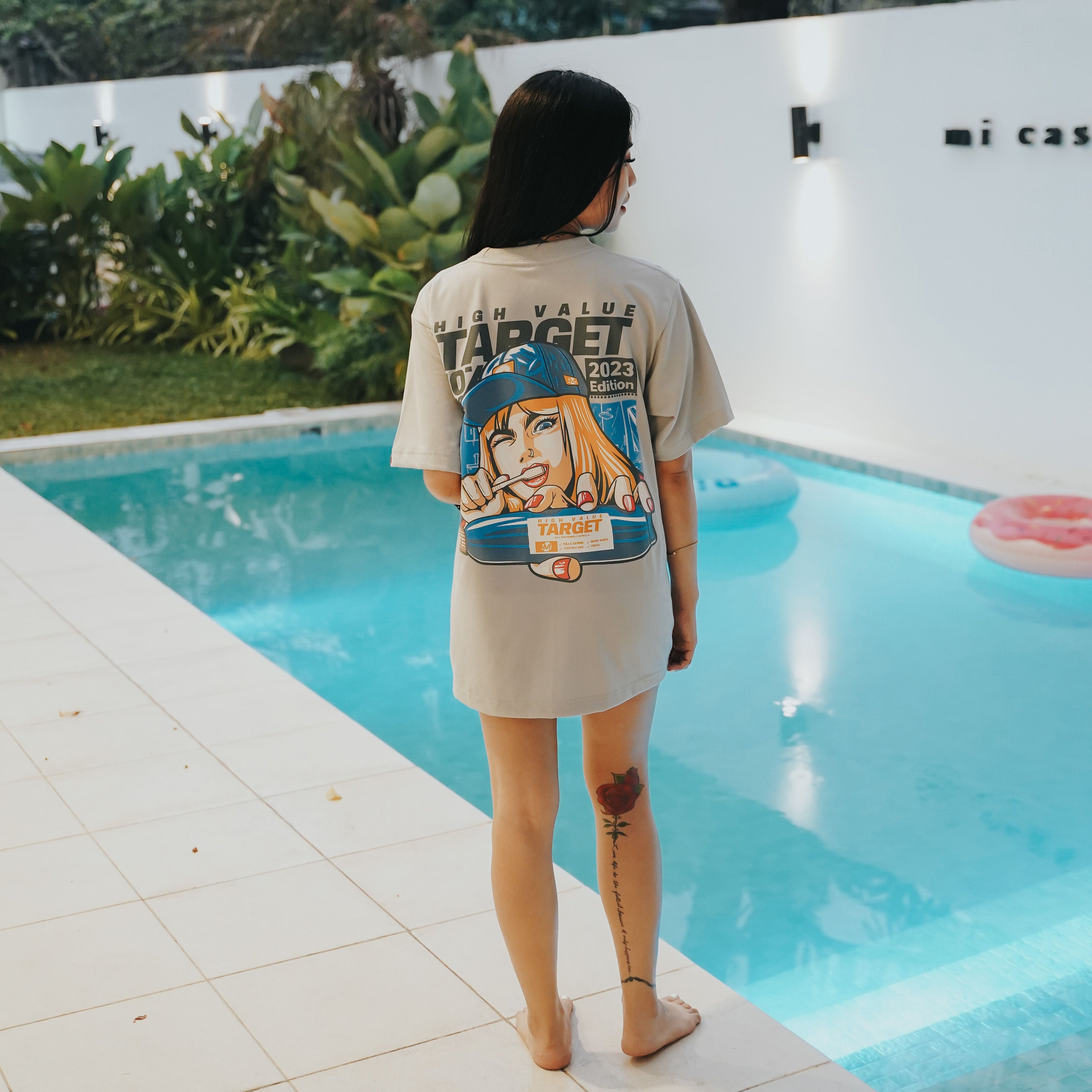 HIGH VALUE TARGET "HVT BRUSH" LIGHT GRAY AND DARK GRAY CVC Cotton Unisex T-SHIRT