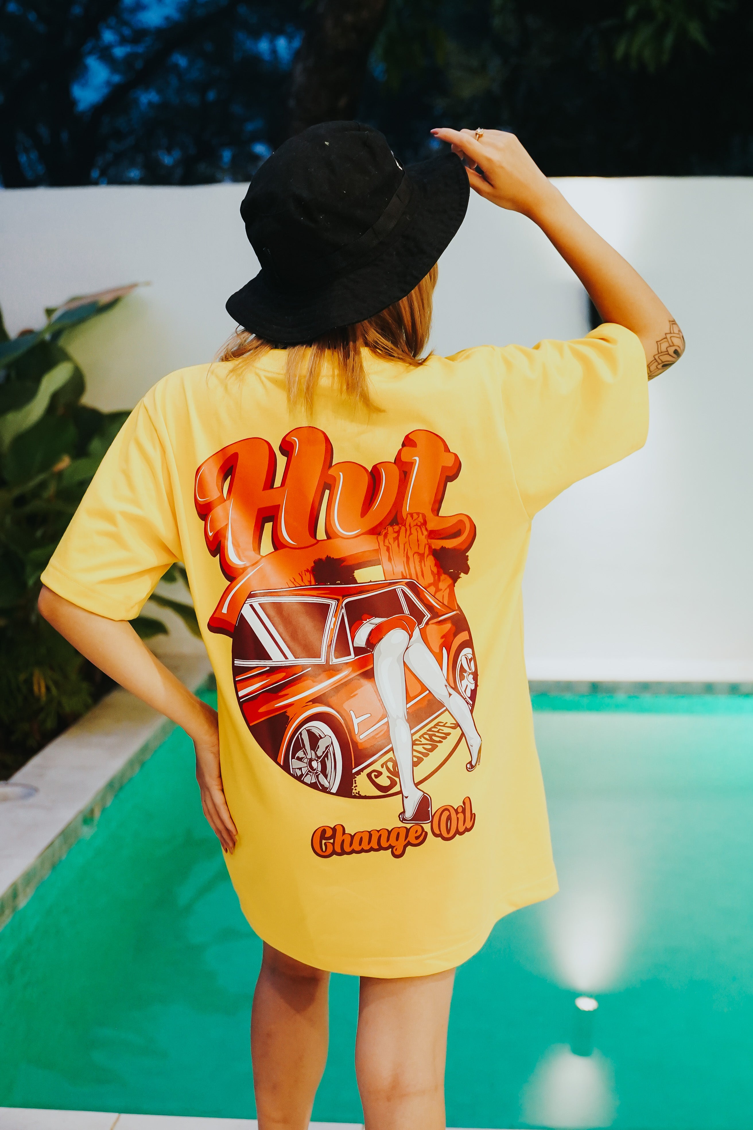 HIGH VALUE TARGET "HVT CHANGE OIL" YELLOW CVC Cotton Unisex T-SHIRT