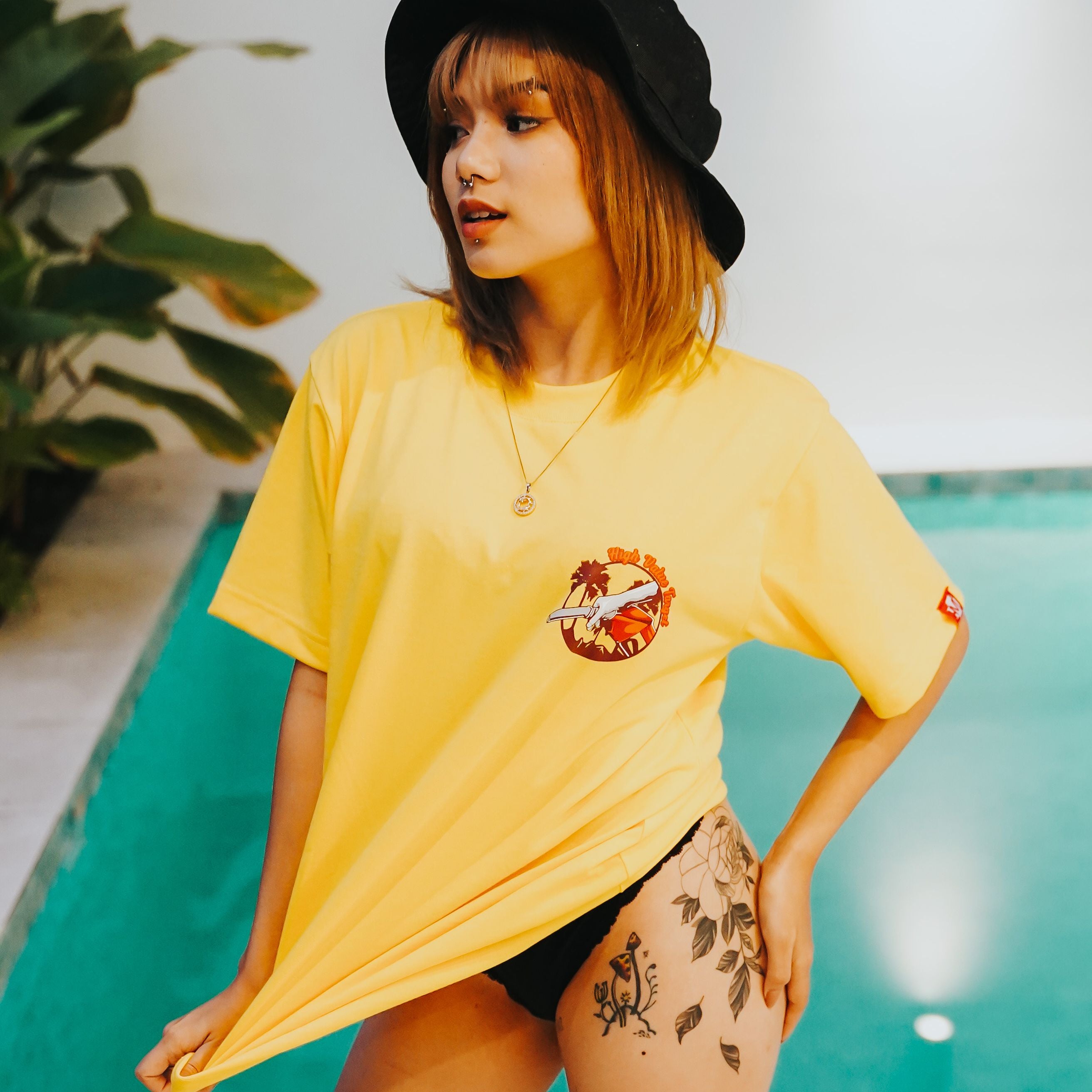 HIGH VALUE TARGET "HVT CHANGE OIL" YELLOW CVC Cotton Unisex T-SHIRT