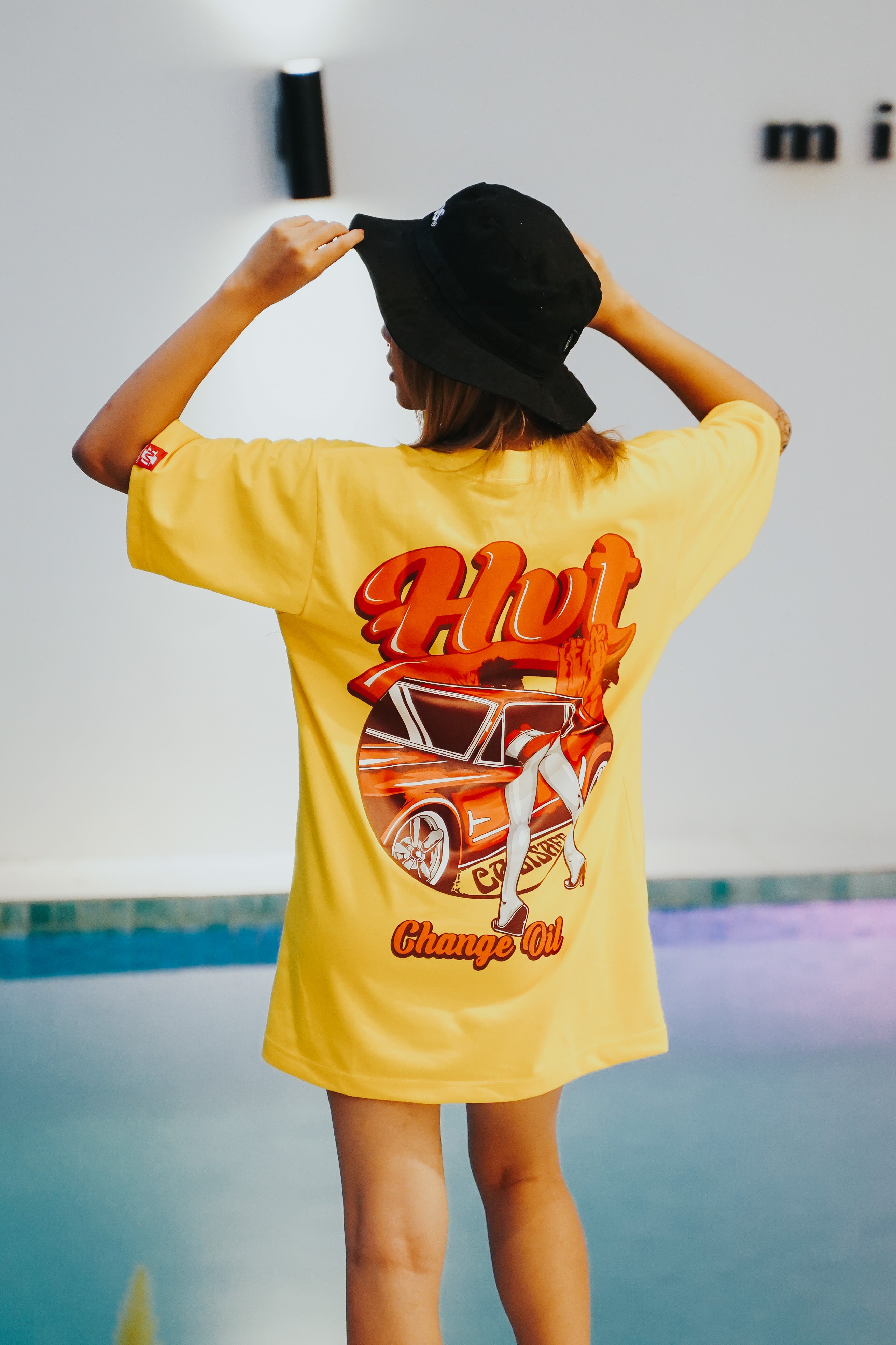 HIGH VALUE TARGET "HVT CHANGE OIL" YELLOW CVC Cotton Unisex T-SHIRT