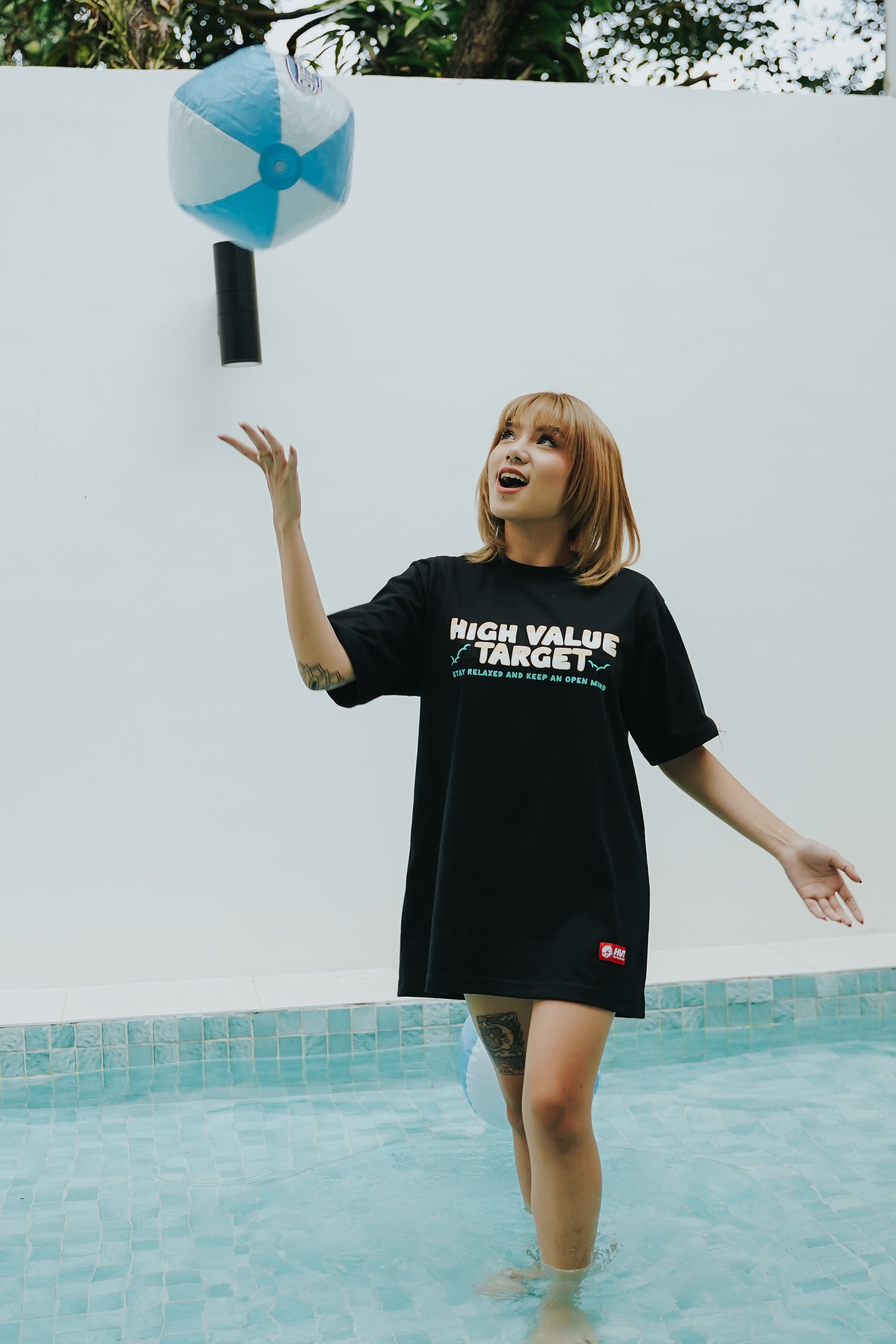 HIGH VALUE TARGET " HVT STAY RELAXED" BLACK CVC Cotton Unisex T-SHIRT