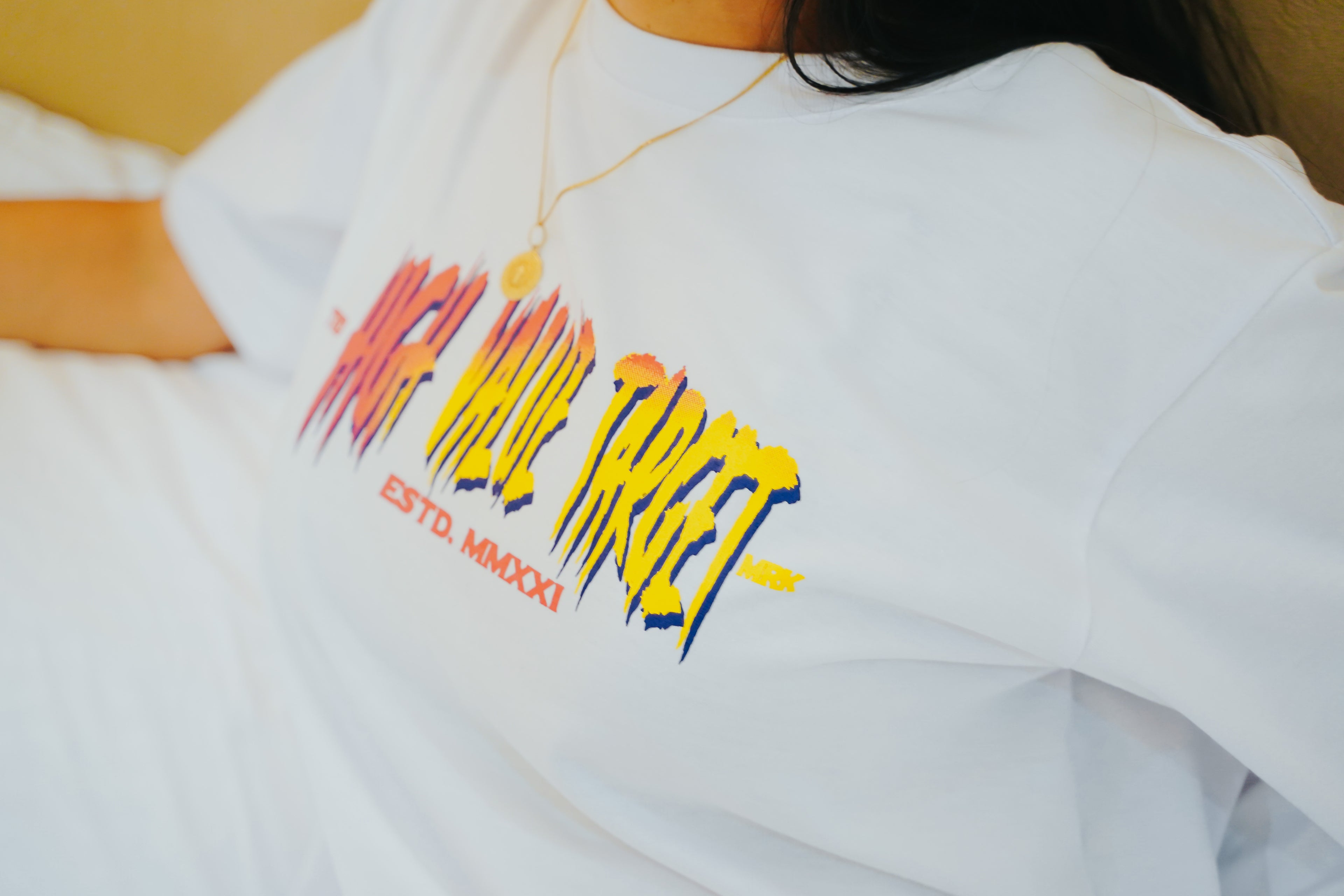 HIGH VALUE TARGET "KEEP YOUR HUSTLE BURNING" WHITE CVC COTTON UNISEX T-SHIRT