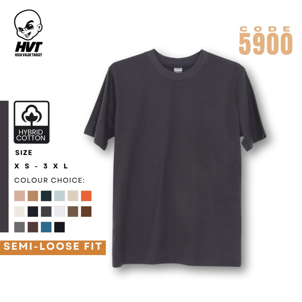 LAGOON - HVT Premium Quality Oversized Plain Crewneck T-shirts - Unisex Heavy Hybrid Soft Cotton Shirts - Menswear and women Casual Tshirt