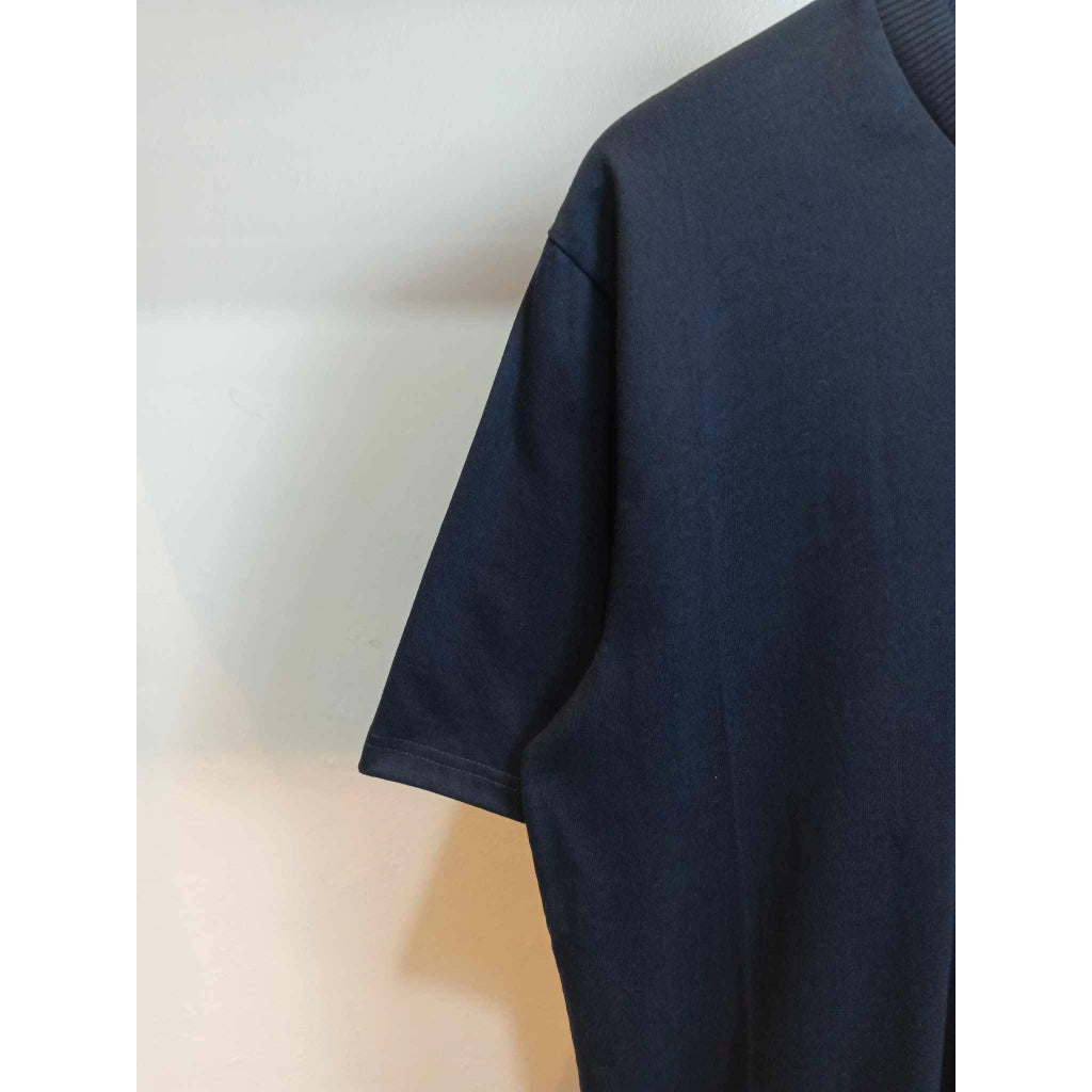 MIDNIGHT BLUE - HVT Premium Quality Oversized Plain Crewneck T-shirts - Unisex Heavy Hybrid Soft Cotton Shirts - Menswear and women Casual Tshirt