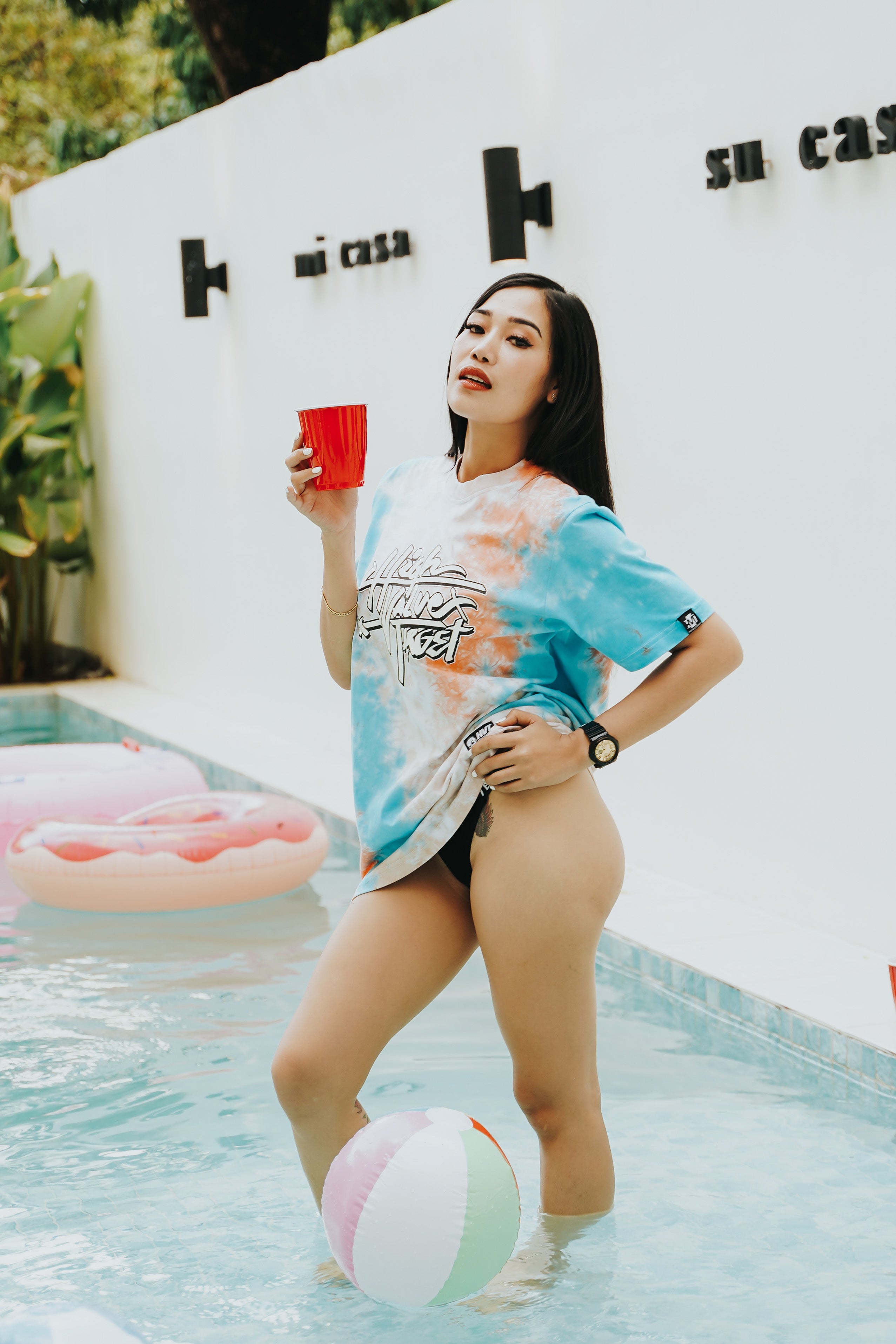 HIGH VALUE TARGET (MULTICOLOR TIE DYE) CVC Cotton Unisex T-Shirt