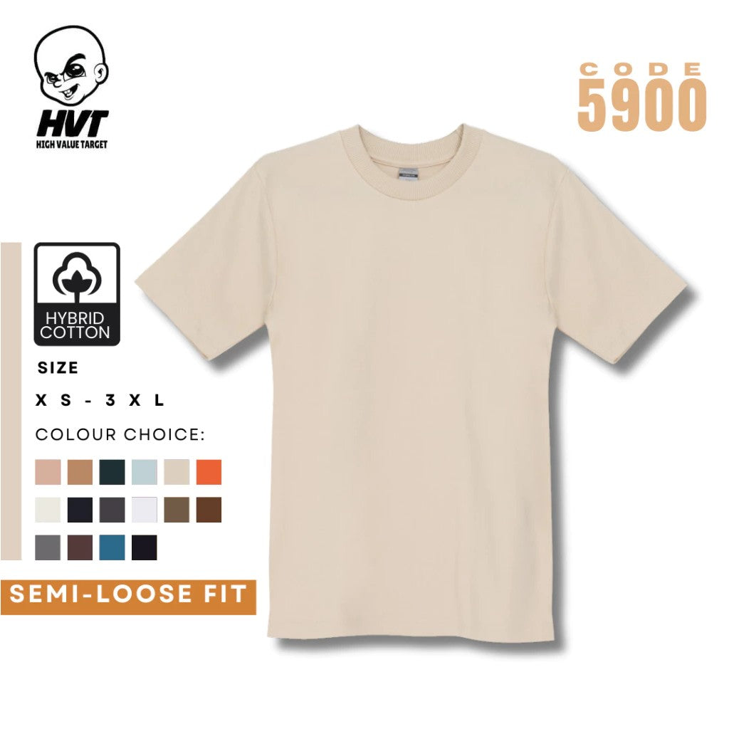 OAT - HVT Premium Quality Oversized Plain Crewneck T-shirts - Unisex Heavy Hybrid Soft Cotton Shirts - Menswear and women Casual Tshirt