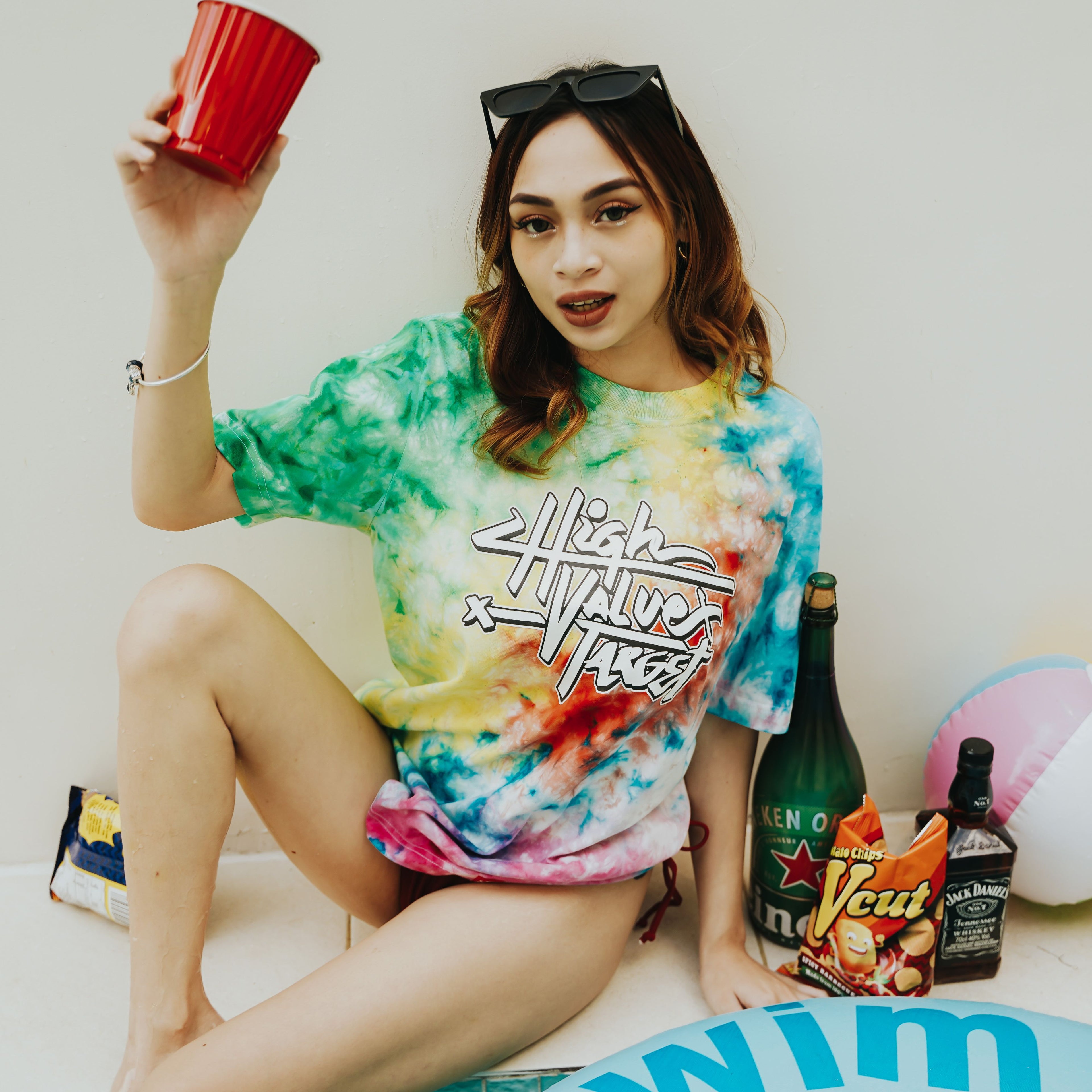 HIGH VALUE TARGET (HVT TIE DYE PASTEL VERSION 2) CVC Pure Cotton Unisex T-Shirt