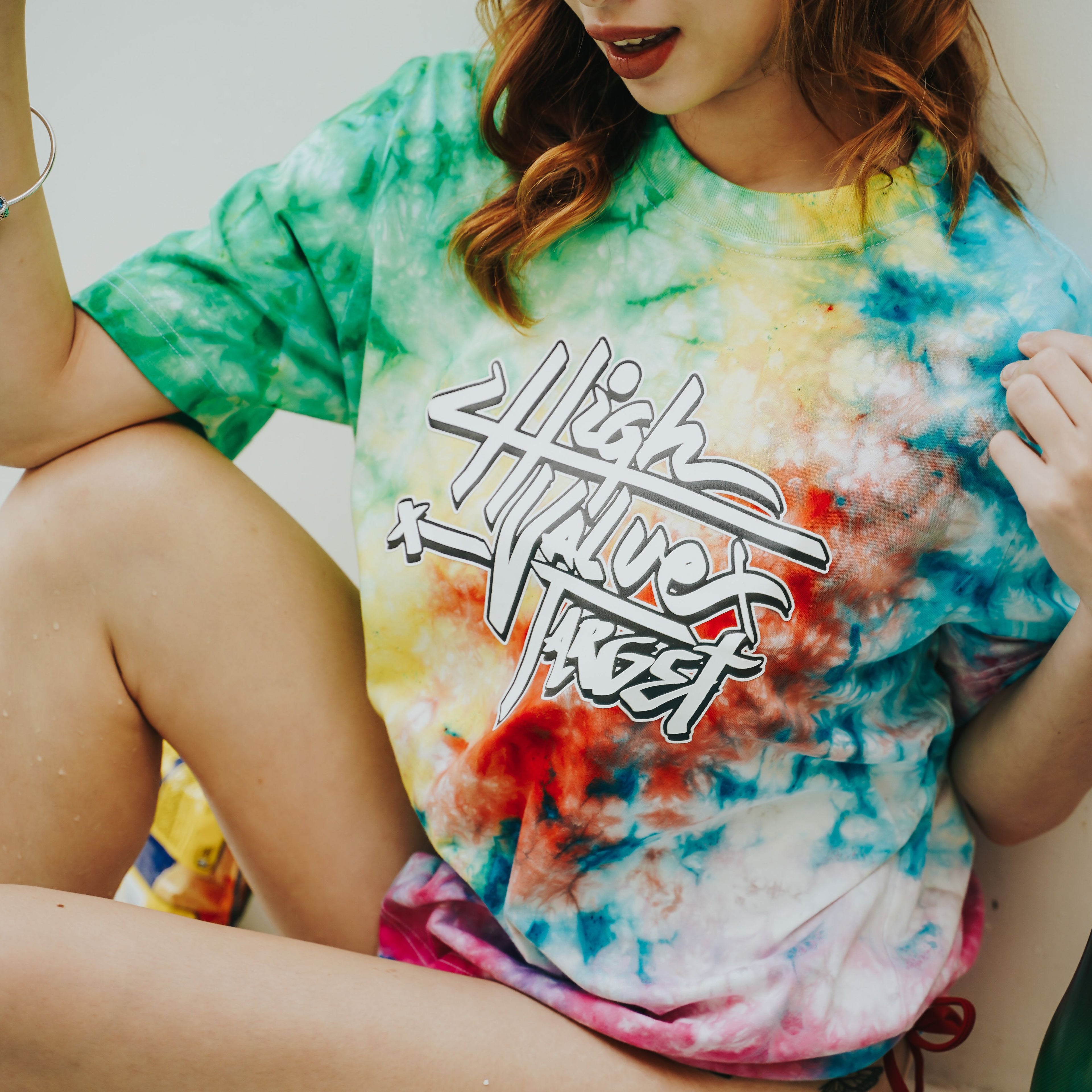 HIGH VALUE TARGET (HVT TIE DYE PASTEL VERSION 2) CVC Pure Cotton Unisex T-Shirt