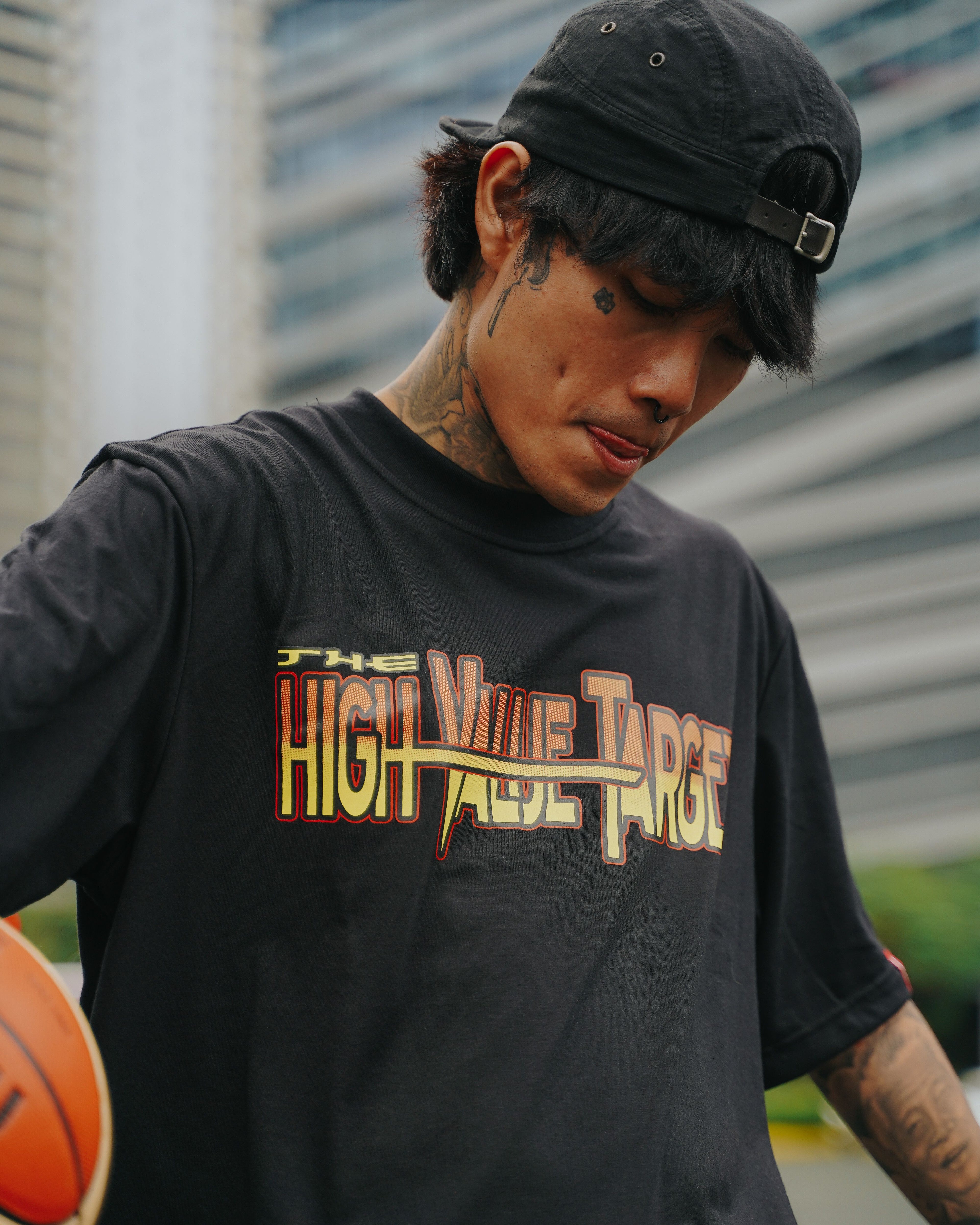 HIGH VALUE TARGET "RISE AND GRIND" SAKURAGI & RODMAN (BLACK) CVC Cotton T-Shirt - UNISEX
