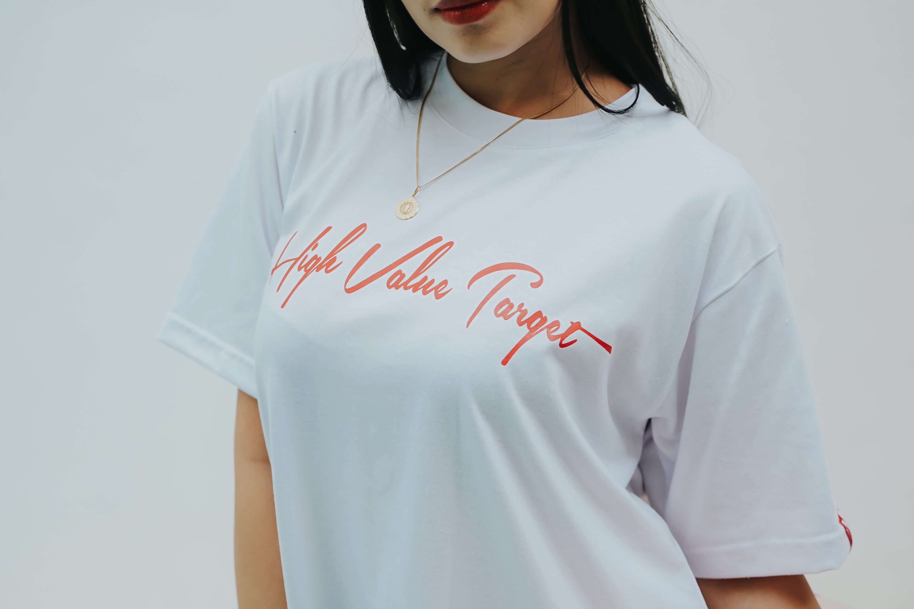 HIGH VALUE TARGET "HVT Tanned and Tipsy" WHITE CVC Cotton Unisex T-SHIRT