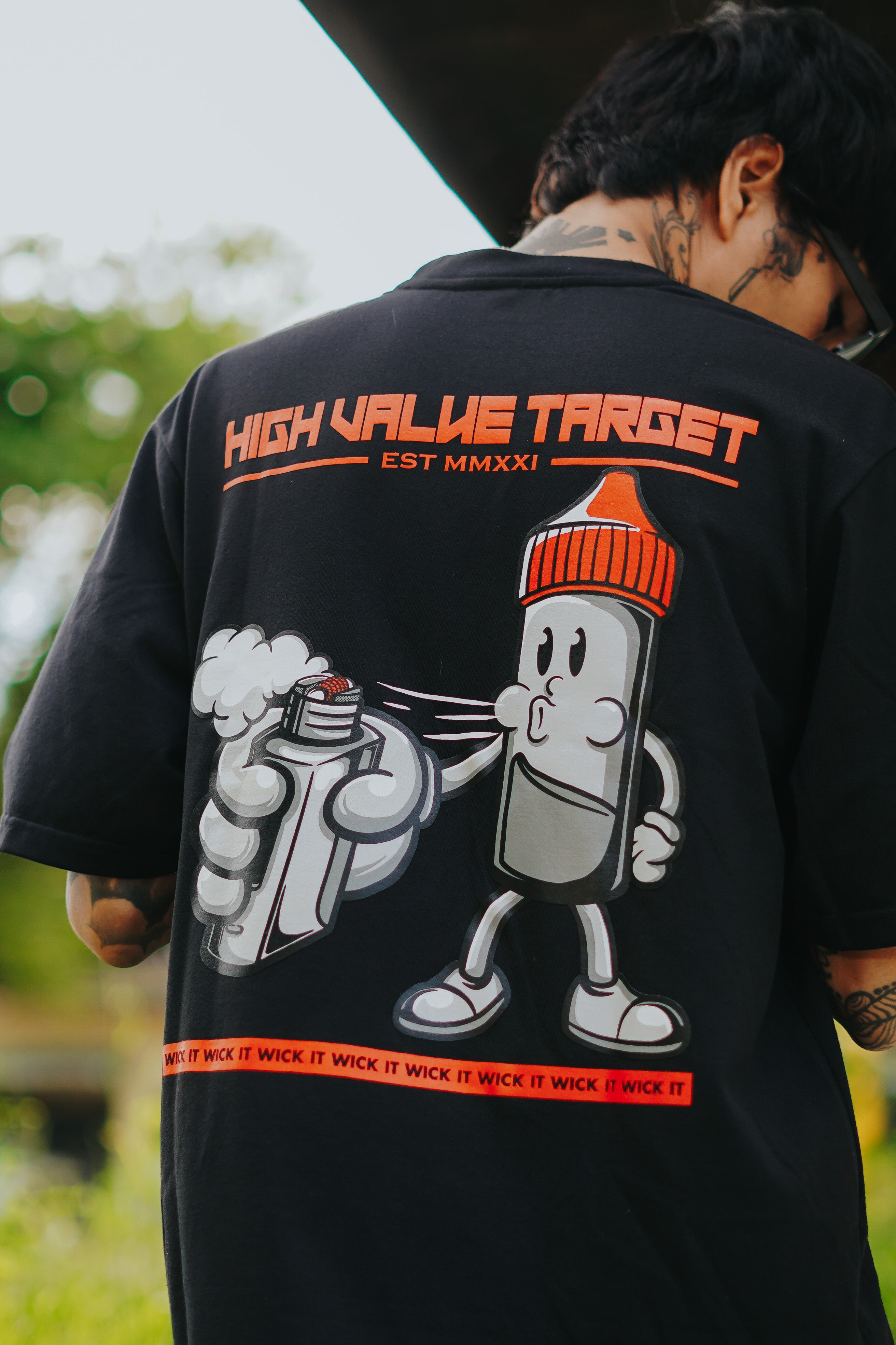 HIGH VALUE TARGET WICK IT (BLACK) CVC Cotton T-Shirt