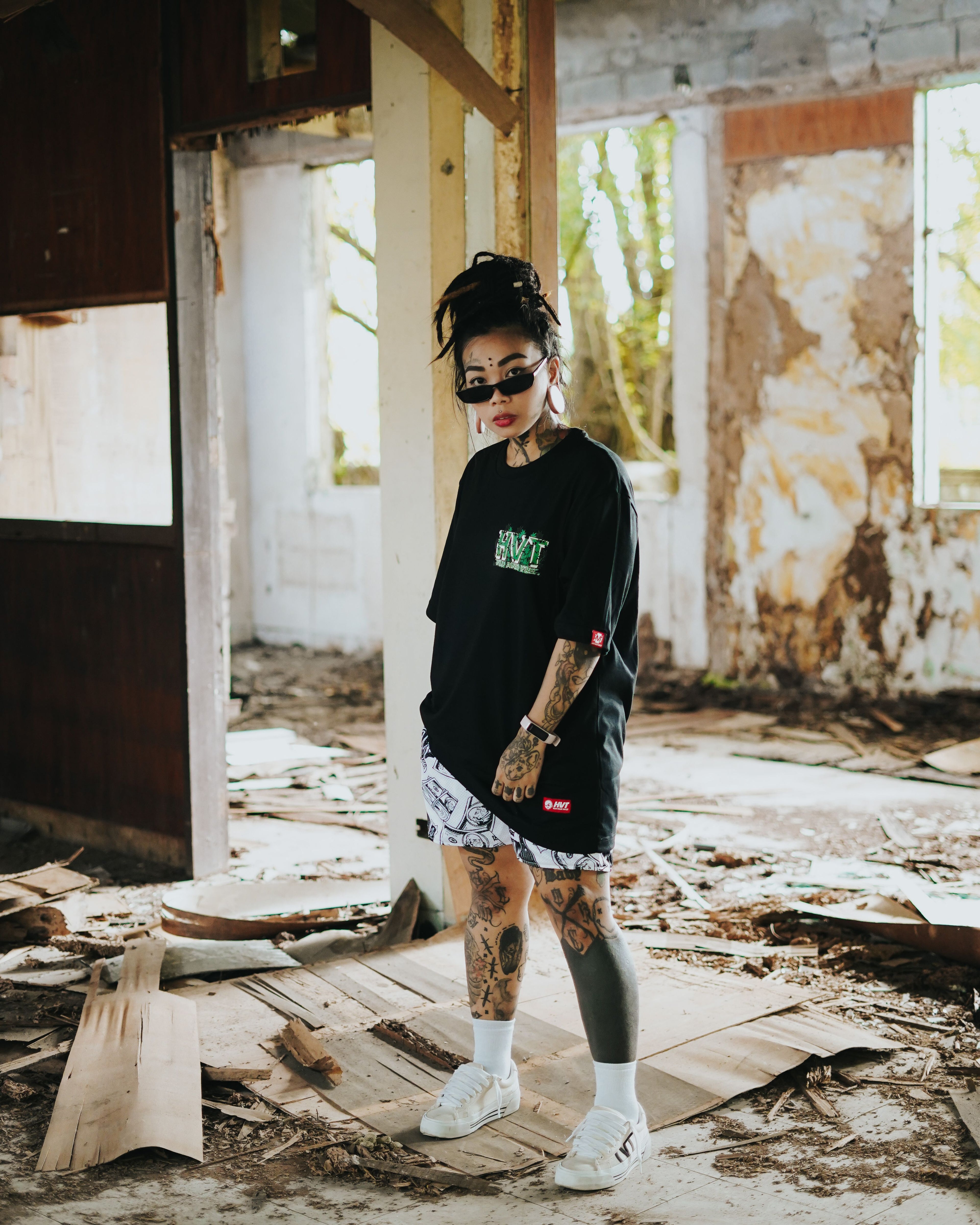 HIGH VALUE TARGET  "WILD AND FREE" (BLACK) 100% Cotton T-Shirt - SMALL to 2XL