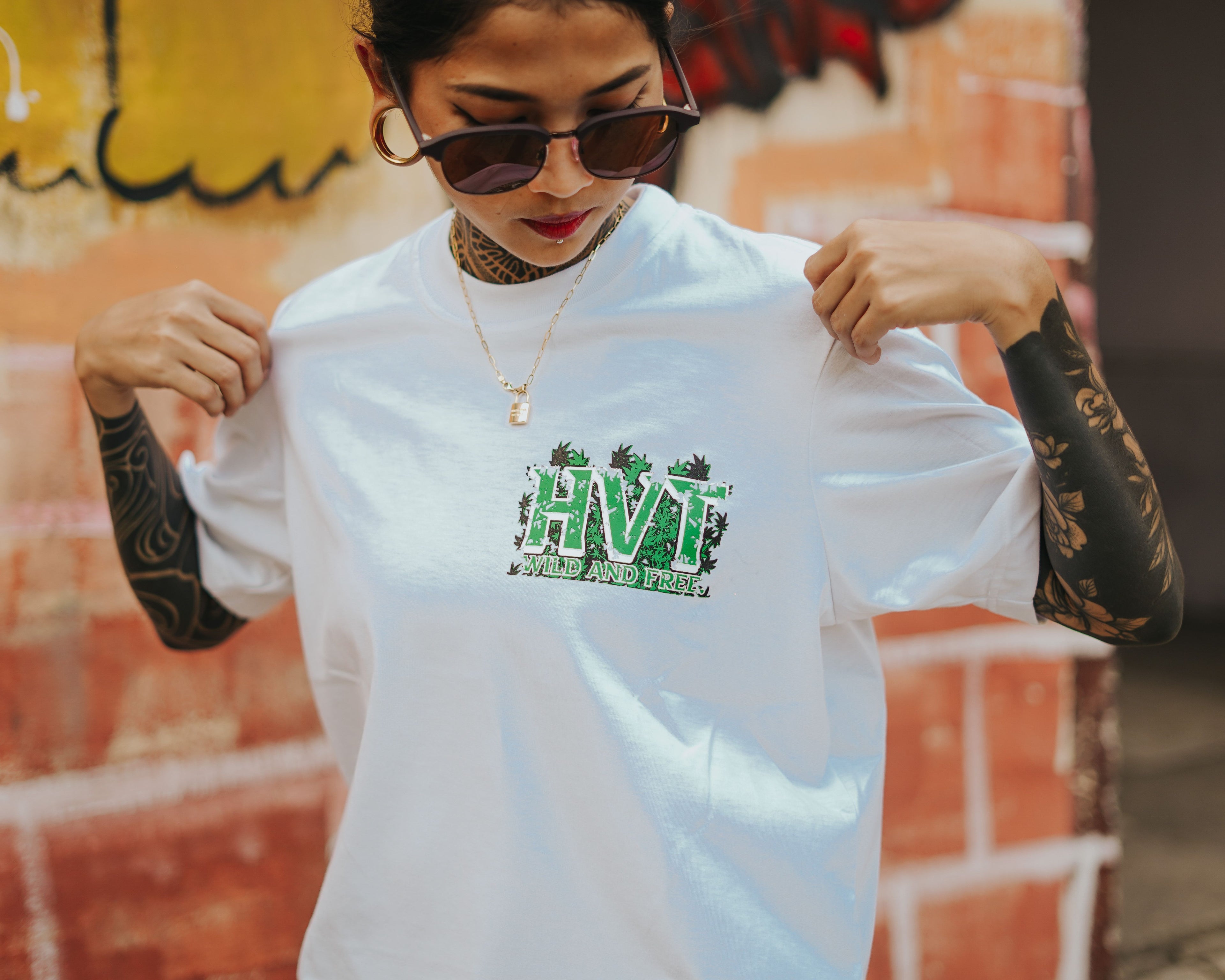 HIGH VALUE TARGET  "WILD AND FREE" (WHITE) 100% Cotton T-Shirt - SMALL to 5XL