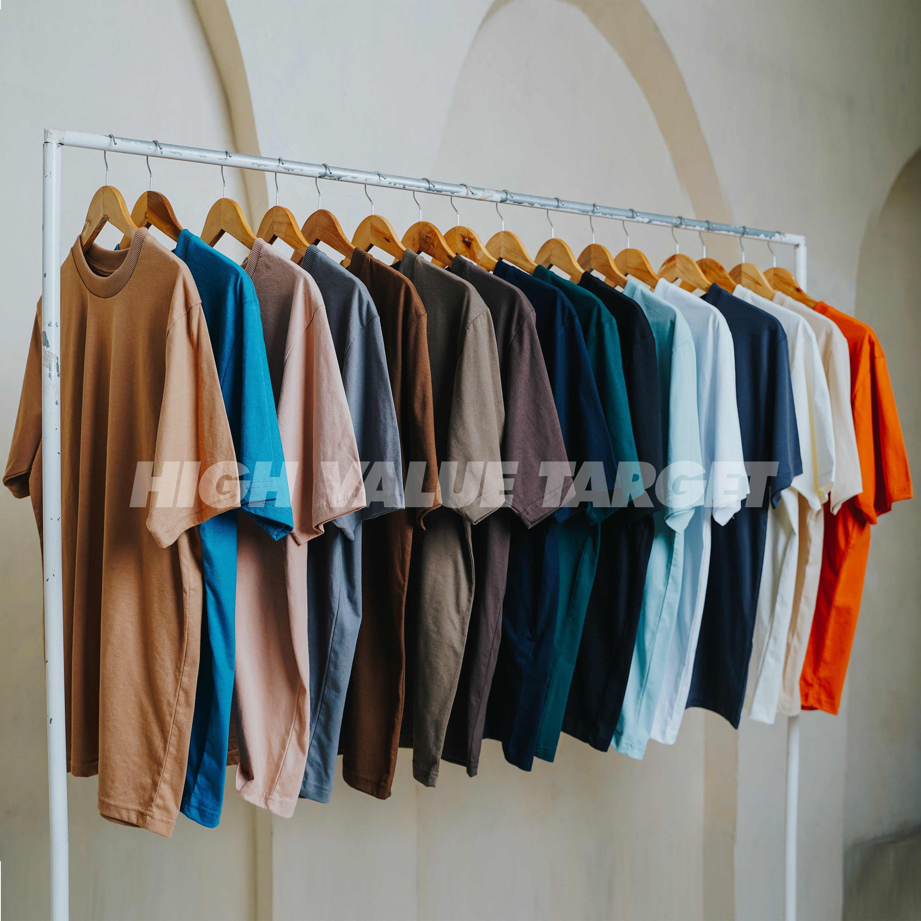 WHITE - HVT Premium Quality Oversized Plain Crewneck T-shirts - Unisex Heavy Hybrid Soft Cotton Shirts - Menswear and women Casual Tshirt