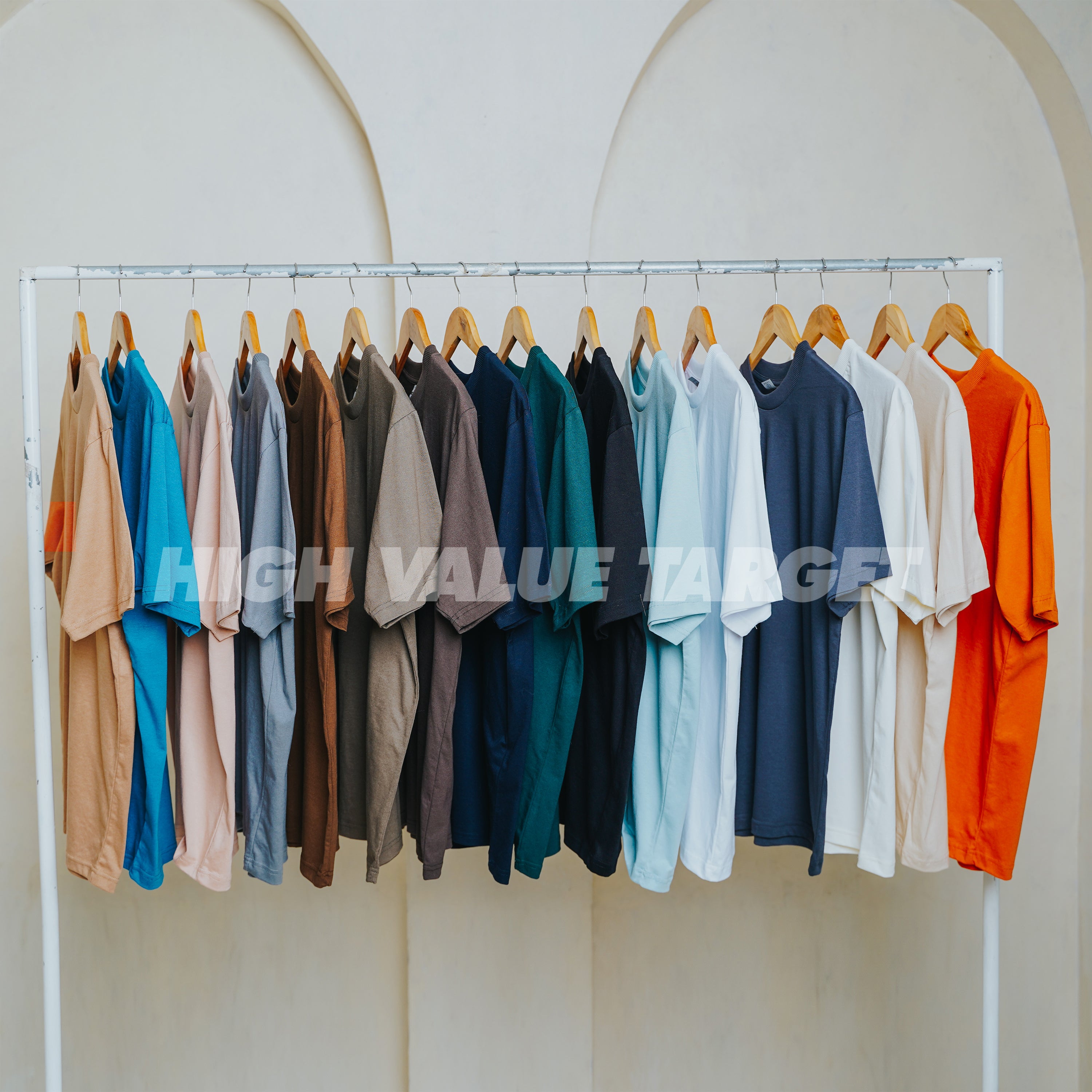 WHITE - HVT Premium Quality Oversized Plain Crewneck T-shirts - Unisex Heavy Hybrid Soft Cotton Shirts - Menswear and women Casual Tshirt