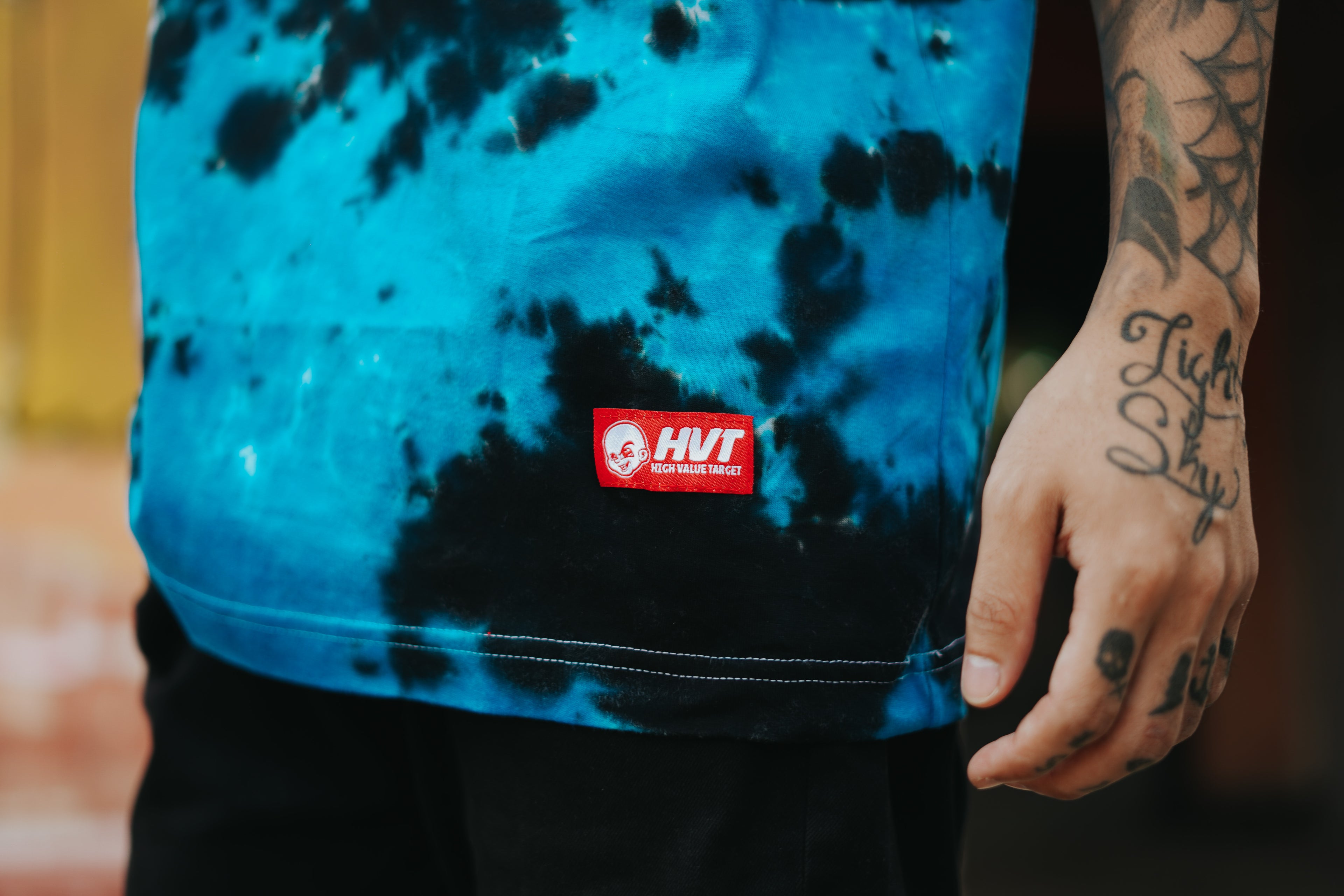 Tie dye turquoise T shirt with breathable fabric for all day comfort and style